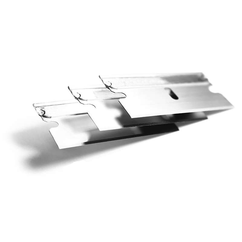 Razor Blades, 2 Facet, Individually Wrapped, 100 per Package, Carbon Steel